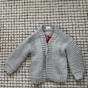 Cozy Gray Knit Cardigan